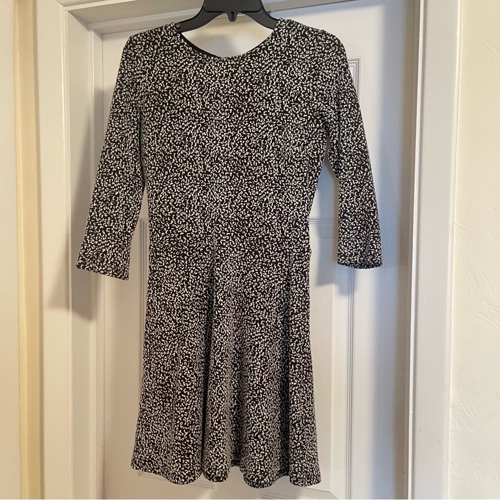 Gap Fit & Flare Black/White Dress size 0